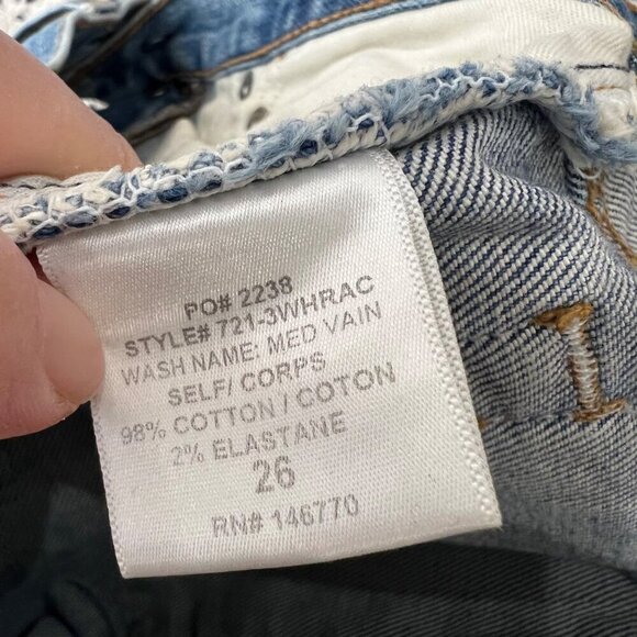 Re/done High rise ankle crop jeans, medium blue, Size 26, L69 - Picture 12 of 13